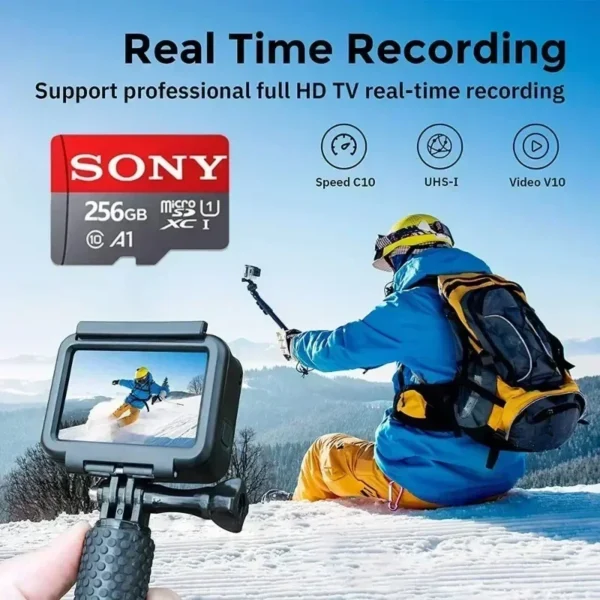⁦بطاقة ذاكرة Ultra SONY MicroSD/TF – بسعات متعددة تصل حتى 1 تيرا، سرعة عالية U3 A2 للأجهزة الذكية⁩ - الصورة ⁦5⁩