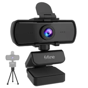 كاميرا ويب FIFINE K420 – دقة 1440p Full HD مع ميكروفون مدمج وحامل ثلاثي