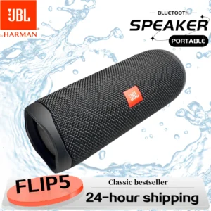 JBL Flip 5 / Flip 6 – سماعة بلوتوث محمولة مقاومة للماء بصوت ستيريو وباس قوي