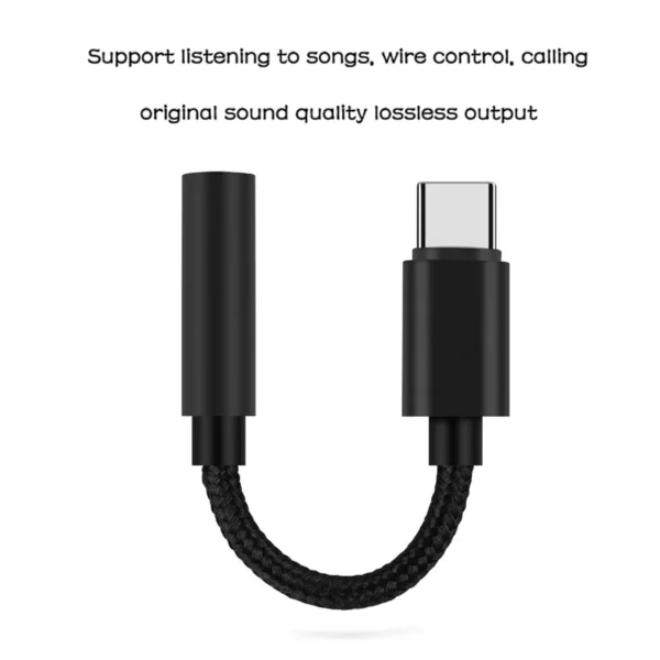 محول USB-C إلى 3.5mm – كابل صوت Type-C لسماعات الرأس وأجهزة AUX