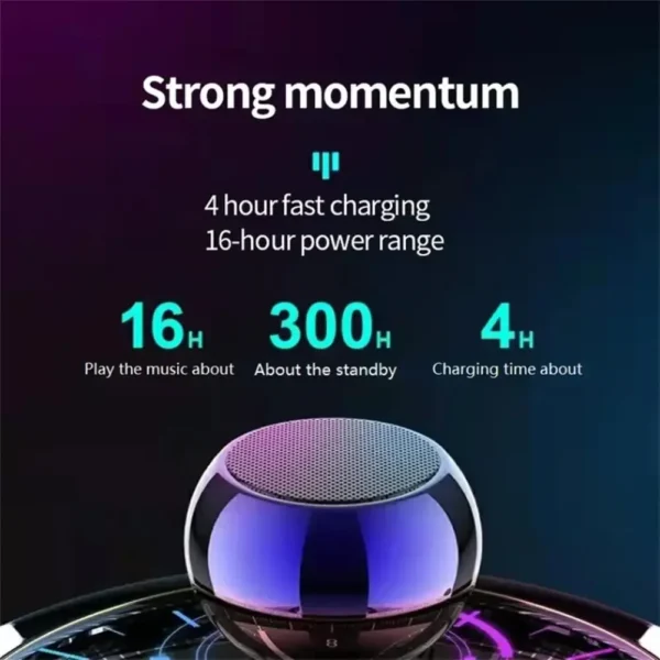 سماعة بلوتوث محمولة معدنية – مضخم صوت قوي بتصميم مدمج وأداء ثقيل